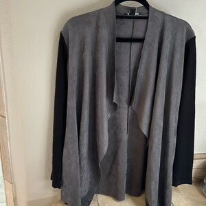 Gorgeous Alison Sheri mixed media cardigan jacket.